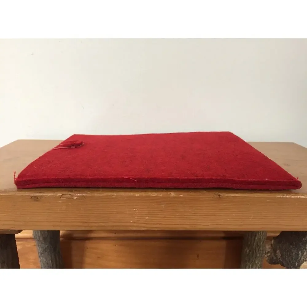 New NWT West Elm Red Felt Tablet Carrying Case iPad Holder Sleeve Folio Pouch